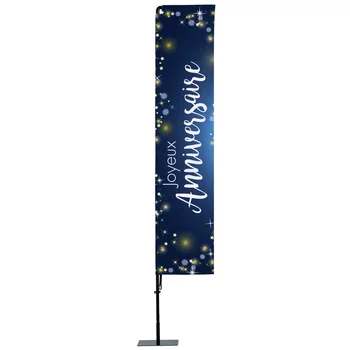 New Advertising Custom Printed Football Tear Drop Flying Feather Beach Promotional Flags And Banners