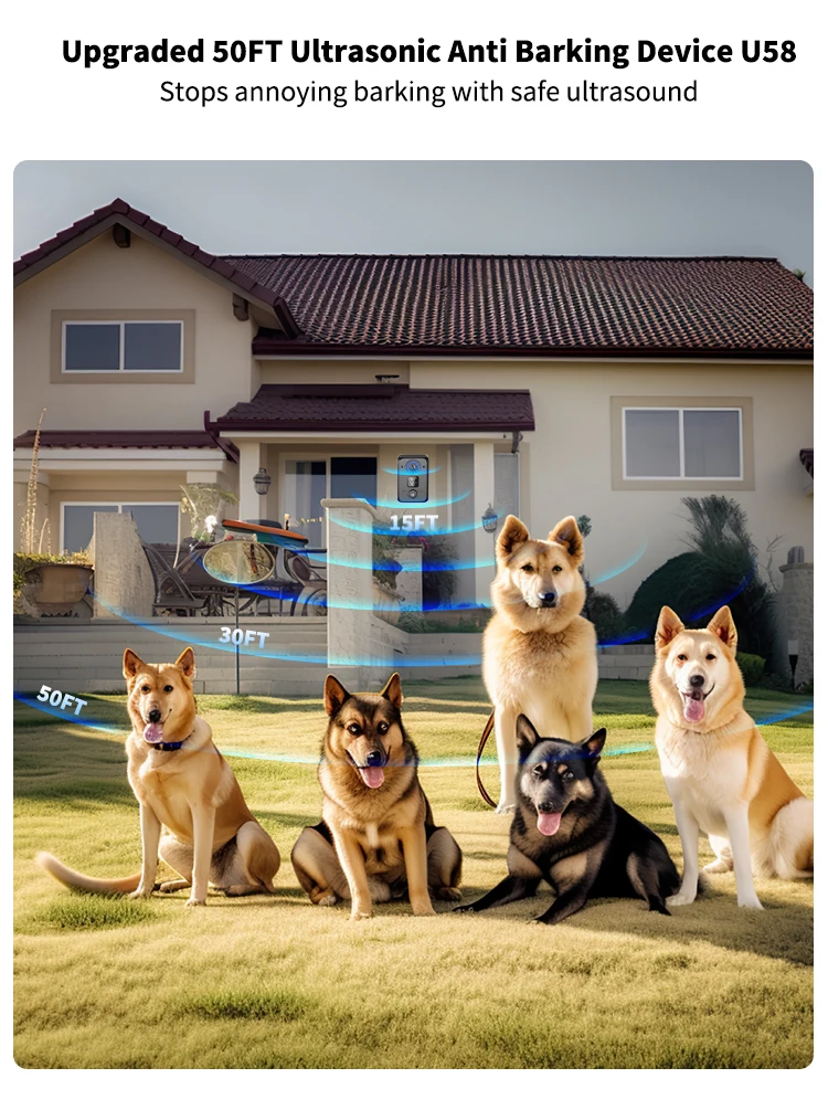 Upgraded Automatic Wireless Sonic Dog Bark Control Device Sonic Bark Deterrent Buy Anti Bark