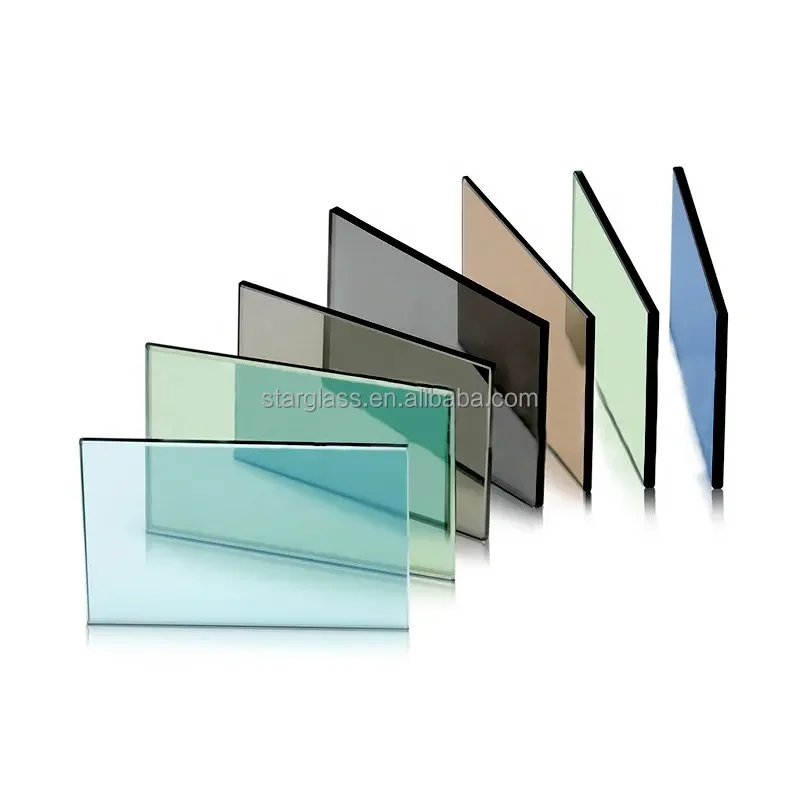 4mm-12mm Bronze Grey Black Color Tinted Reflective Float Glass for Windows Door Building