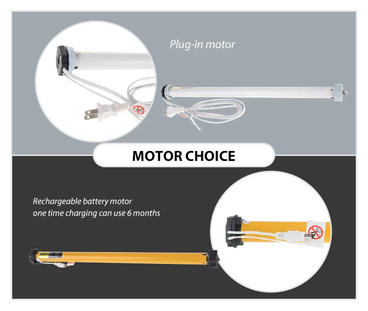 Customized Motorized Remote Control Automatic Blackout Shade Electric