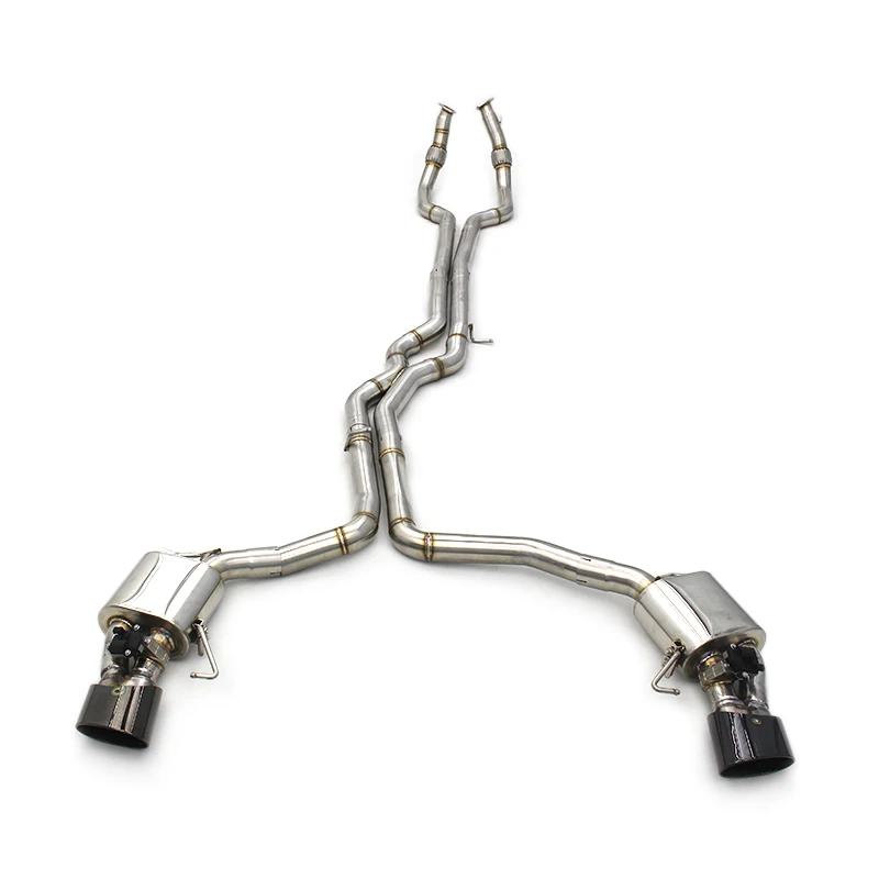 Stainless Steel Exhaust Pipe Muffler Car Exhaust Pipe Resonator Delete For Audi