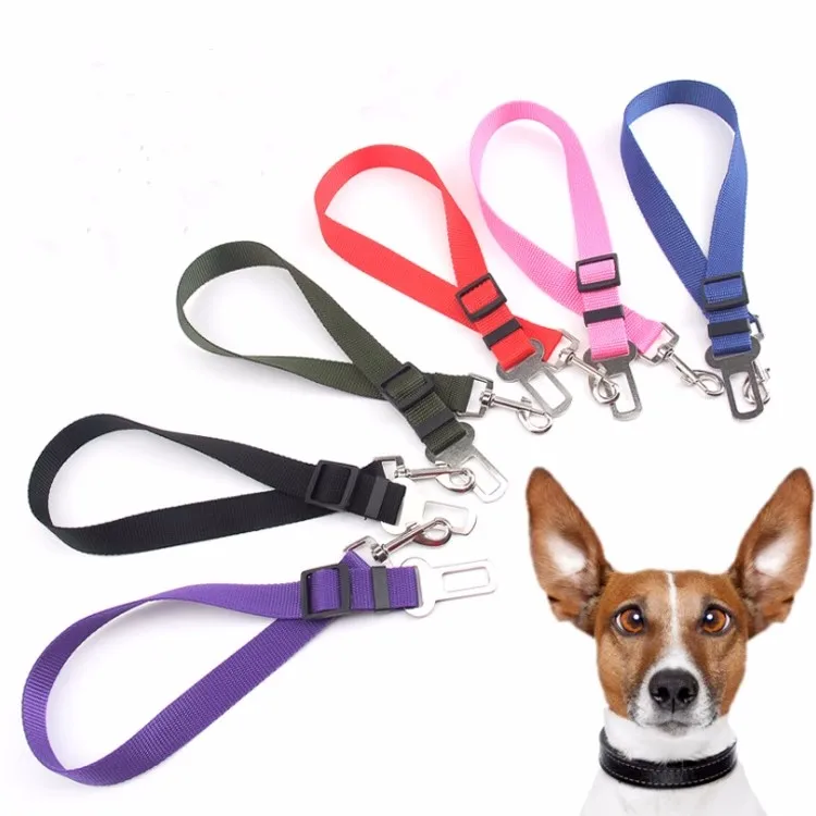 Hot Selling Adjustable Practical Dog Pet Car Safety Leash Seat Belt Harness Restraint Collar Leads Travel Clip