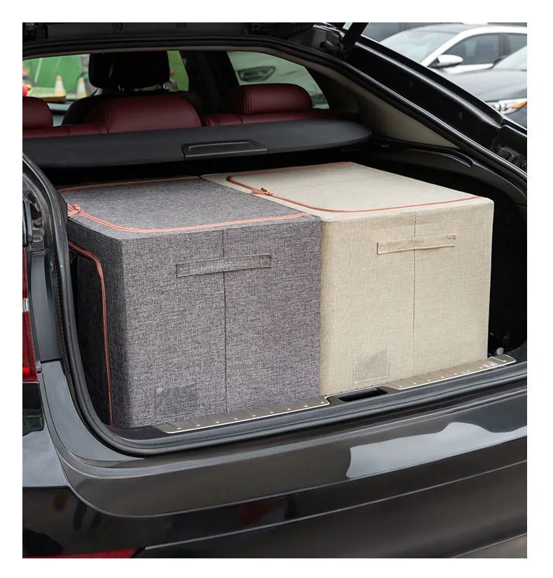 Moistureproof Dustproof Folding Fabric Storage Box With Steel Frame