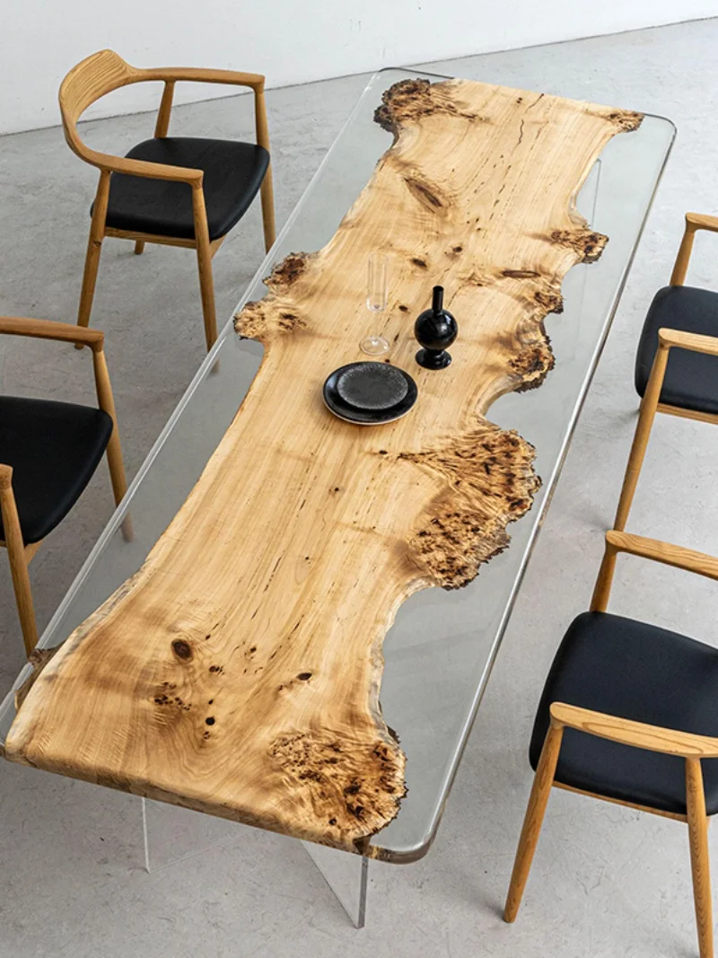 Creative Design River Table Solid Wood Walnut Slab Epoxy Resin Table Top Epoxy River Resin Dining Table