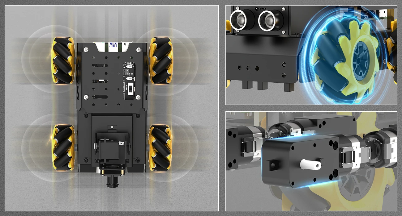 Hiwonder TurboPi AI Vision Line Follower Mecanum Wheels Raspberry Pi ...