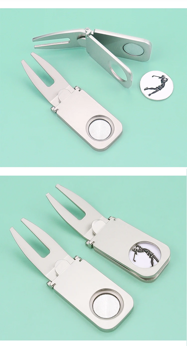 Wholesale Gold Golf Divot Creative Cigar Holder Multi Divot Tool Metal Golf Cigar Holder Divot