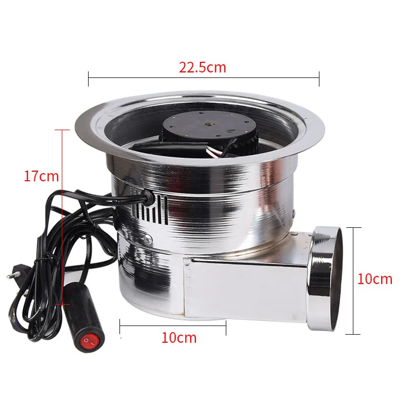 Hot Sale Noiseless Korean Barbeque Ventilation Smoker Multi Color BBQ Smoke  Exhaust Fan
