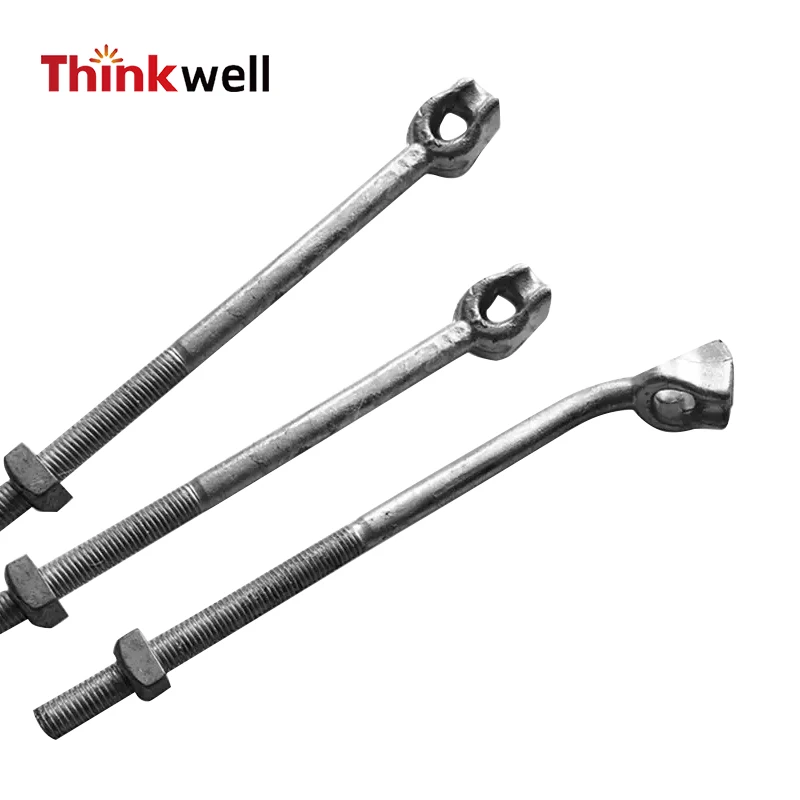 Pole Line Hardware Angle Thimble Eye Bolt