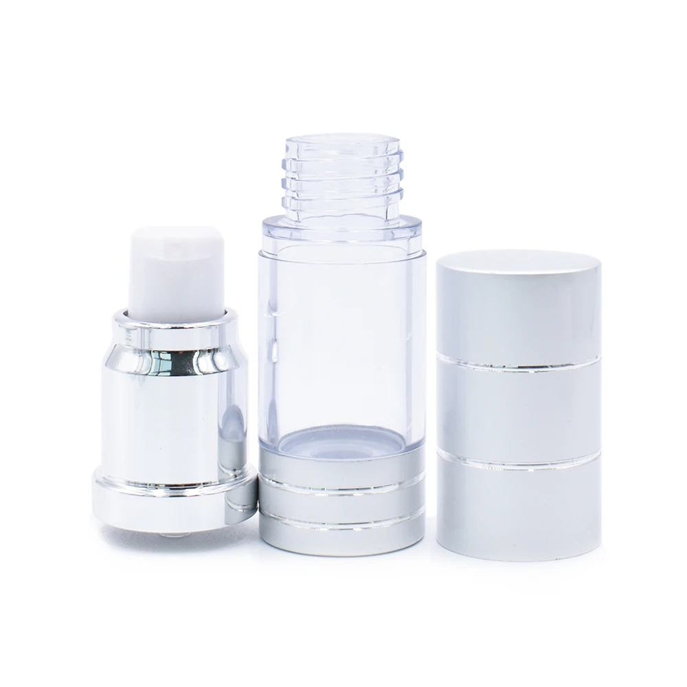 Lux Cosmetic Packaging 15ml 30ml 50ml 80ml Frosted Transparent Plastic Cosmetic  Airless Spray Bottle
