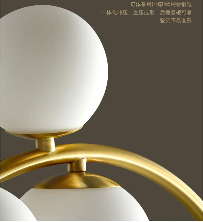 Nordic creative glass ball ring chandelier simple restaurant cafe  room decoration chandelier pendant