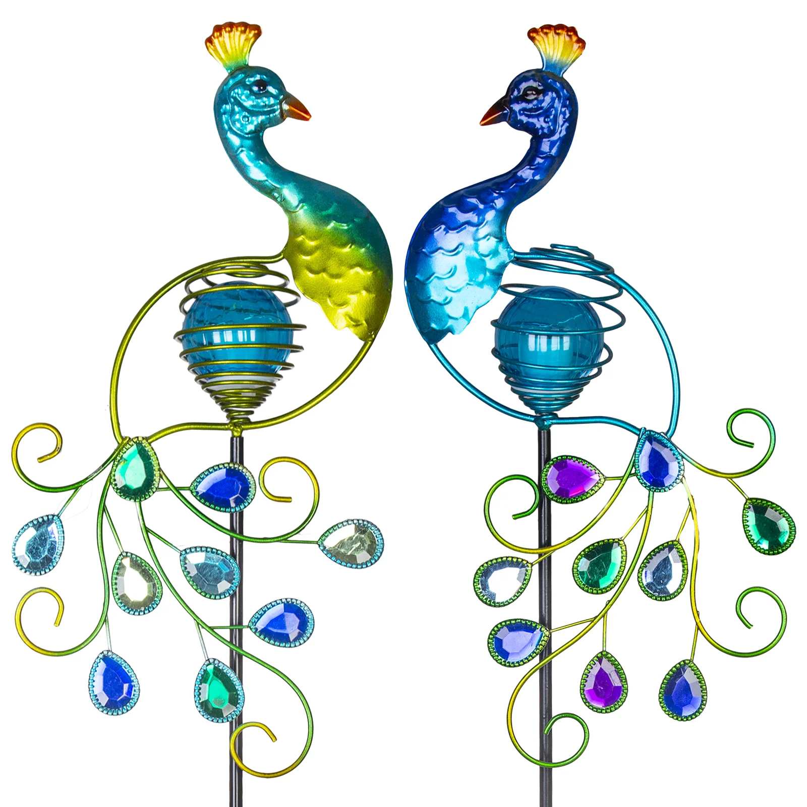 Solar Lights , 2 Pack Metal Peacock Solar Lights Stake for Outdoor  Patio Yard Lawn s Peacock-2pack