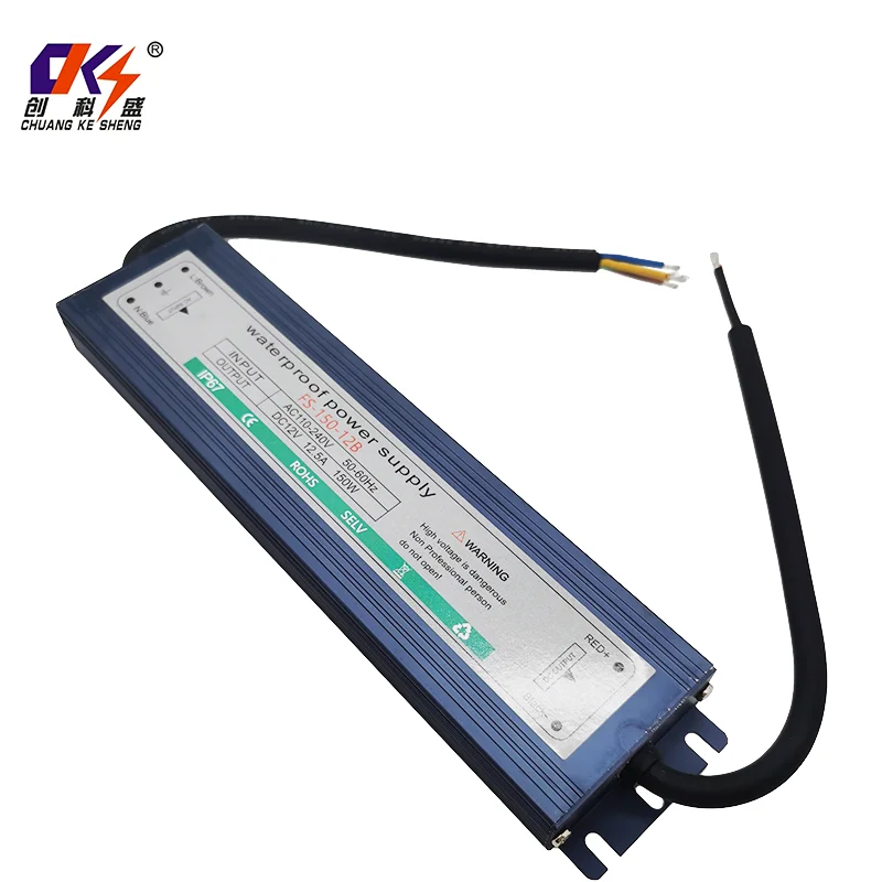 CKS High Quality 12V12.5A 150W LED IP67 Waterproof Transformer150W Power Adapter for Outdoor LED Light and Equipment