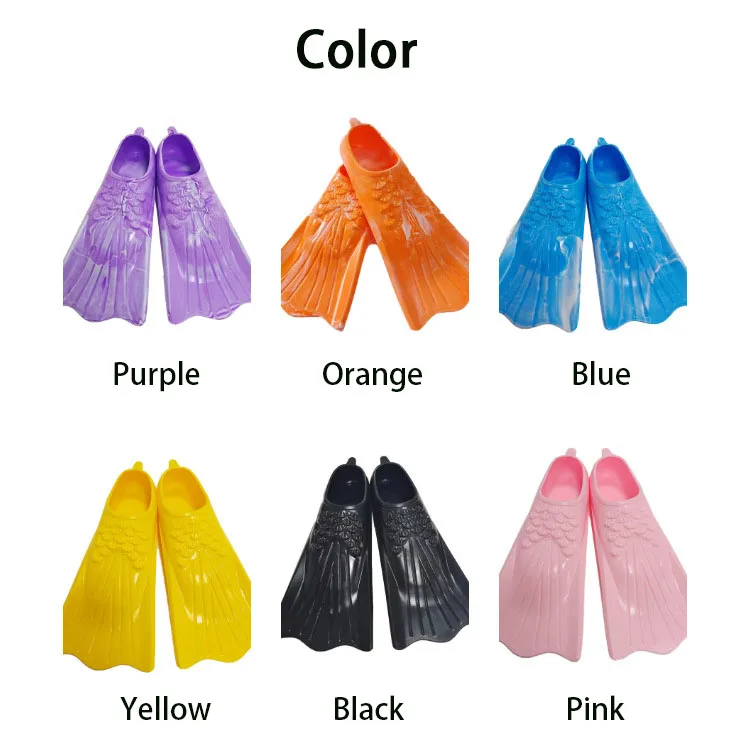 Adults Kids Short Swim Fins For Swimming Diving Snorkel Fins Floating