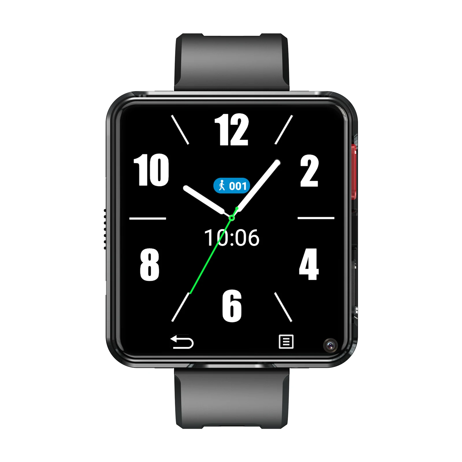 2024 PGD Smart Watch 4G Sim Card Android Phone 5G GPS WIFI Dual Camera Waterproof IP67 Activity Tracker Email Black Color