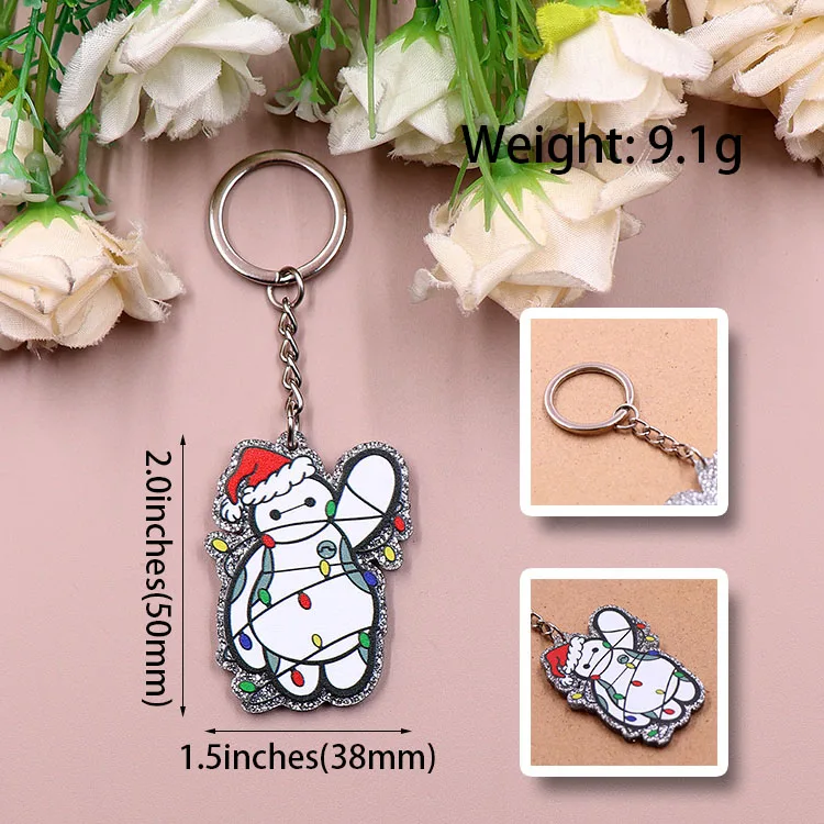 CN Sloth Gnome Snowman Nutcracker Unisex Cute Christmas Acrylic Keychain New KHS257KH1175-1 Piece UV Printed Stainless Steel factory