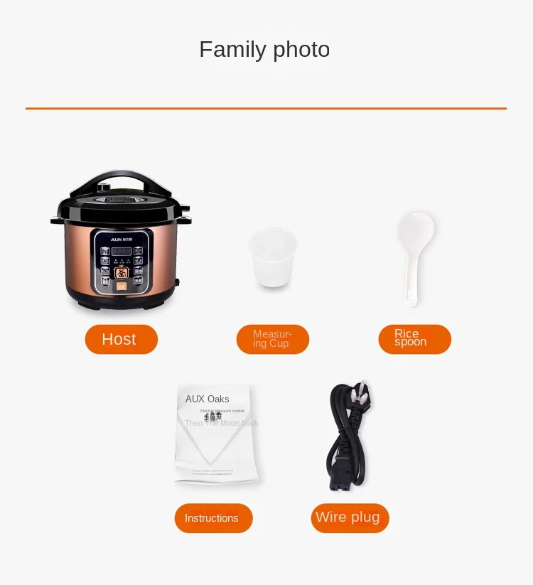 In stock Factory Direct Delivery 6L Non-Stick Coating Inner Pot Household Coocker Electric Pressure Cooker