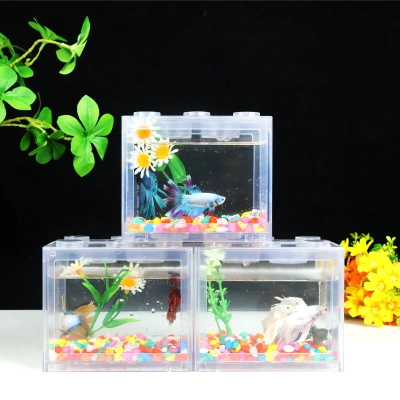 Cheap Betta Fish Tankmini Aquarium Small Aquarium Office Viewing Transparent Acrylic Fish Tank