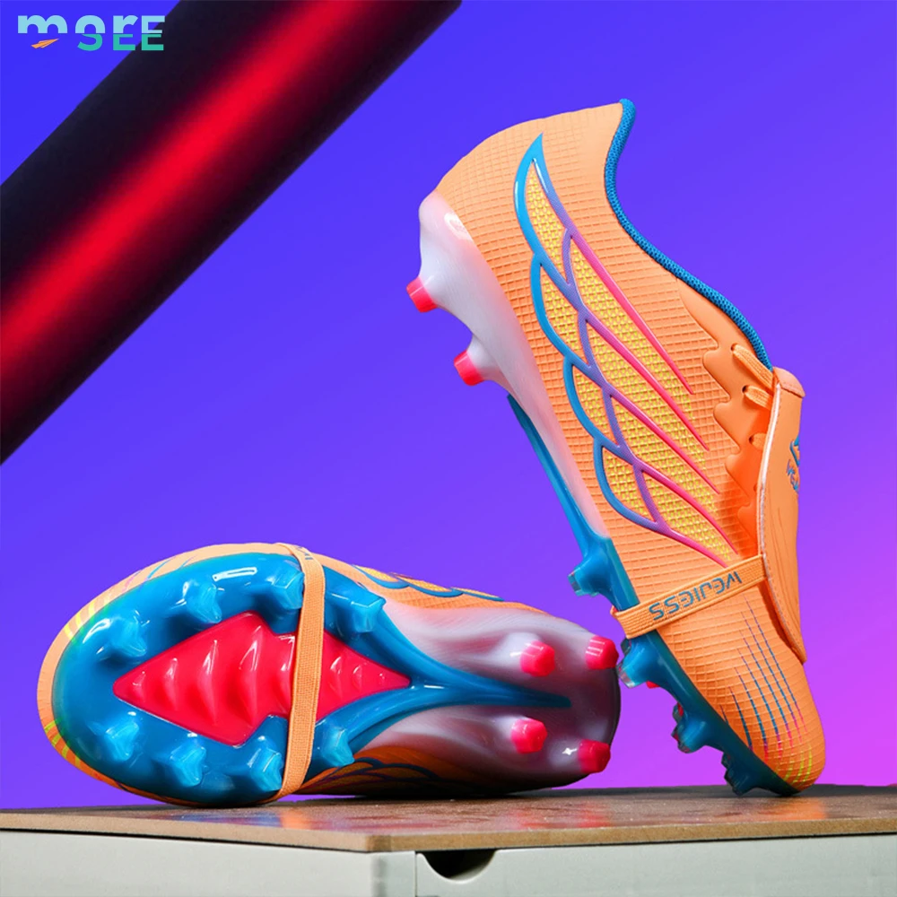 SeeMore Professional Outdoor Soccer Sport Football Shoes  Ag Breathable Long-Stud Artifi aperçu 5