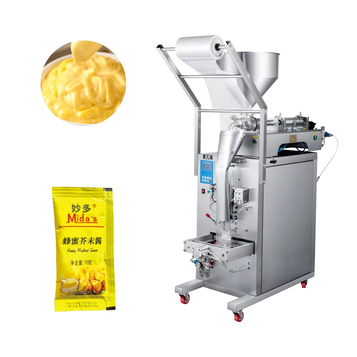Fully Automatic Sauce Packaging Machine Honey Mustard Paste and Liquid Quantitative Filling Machine