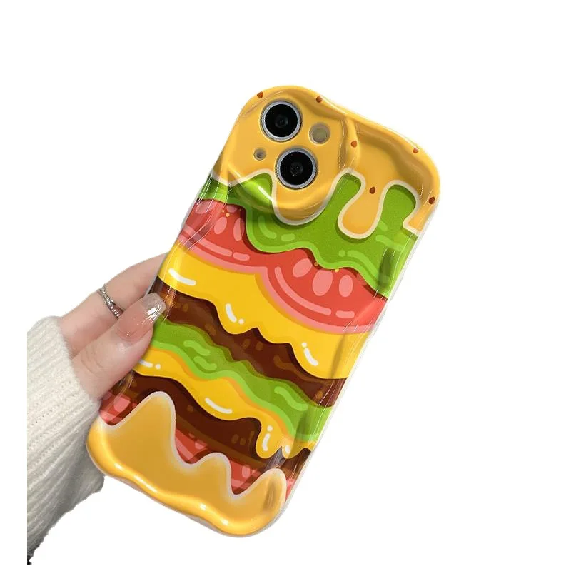 Shockproof Cell Mobile Phone Case - Cartoon Cheeseburger