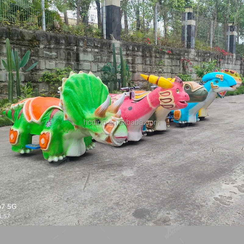 Shopping Mall Small Walking Animals Dinosaurs to Ride on Toy Car for Amusement Park 3D Dino Cart
