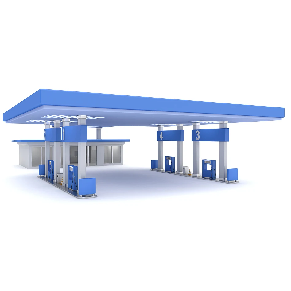 Prefabricated Gas Station Canopy Gas Station Parts Gas Station Self