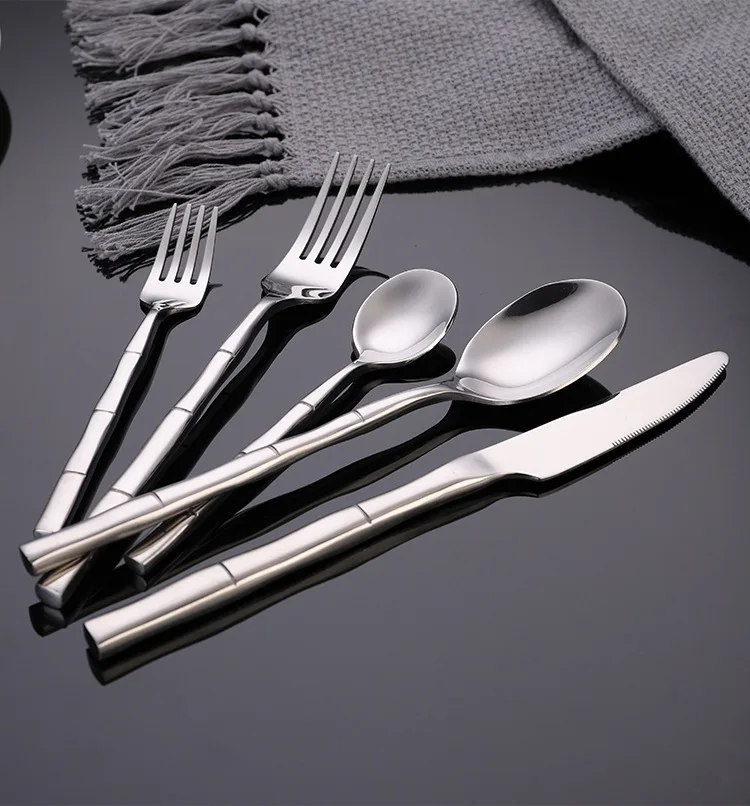 Flatasy Flatware Set Stainless Steel Silverware Set 20 Piece Cutlery