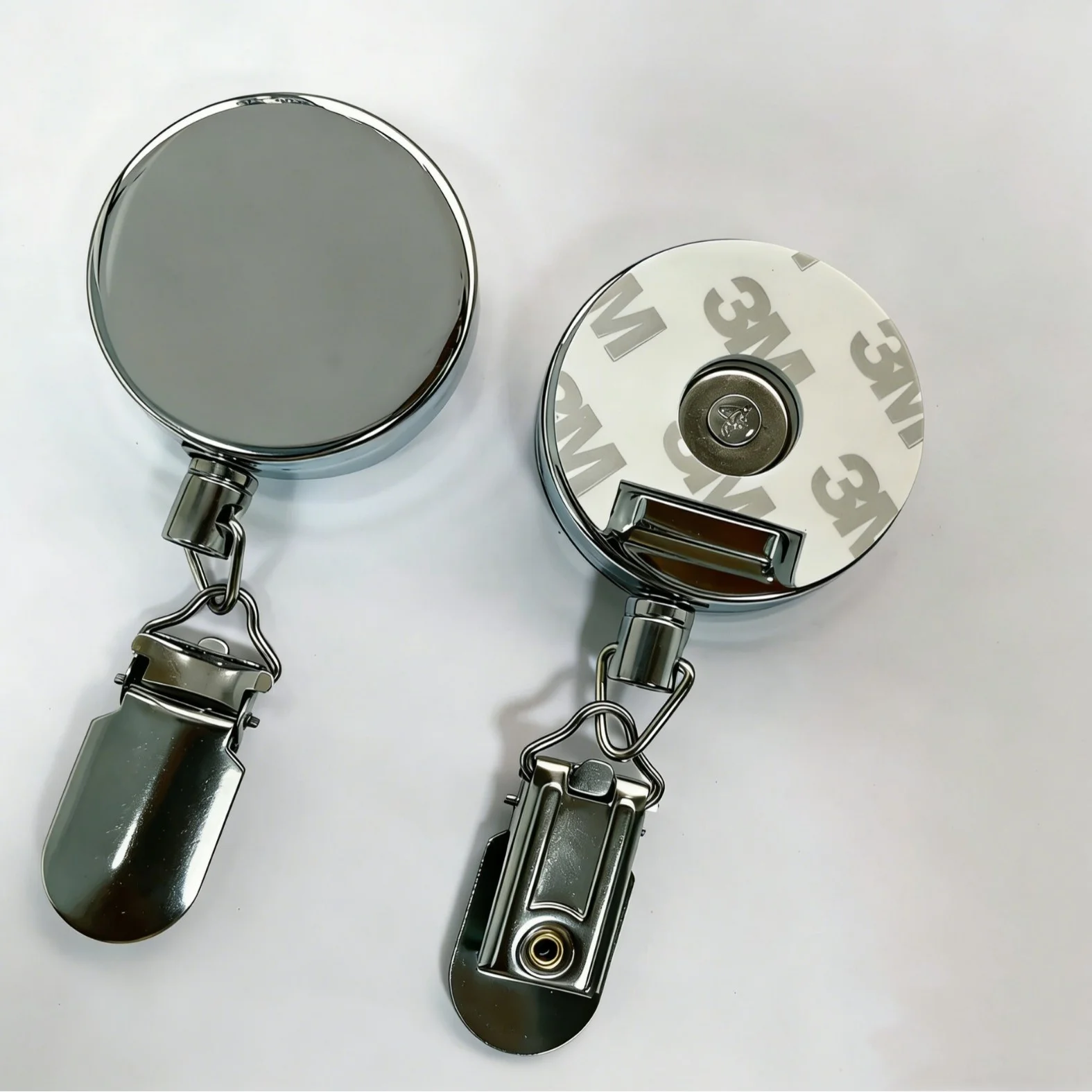 Stainless Steel Retractable Buckle 4cm Wire No-Punch Towel Clip Double-Sided Adhesive Key Holder Anti-Loss Logo Printing