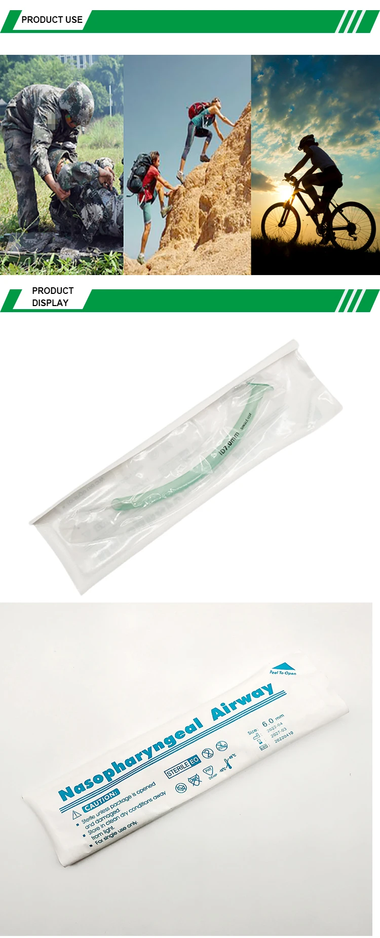 Medical Disposable Nasopharyngeal Airway Soft Round Bevel Tip Pvc 