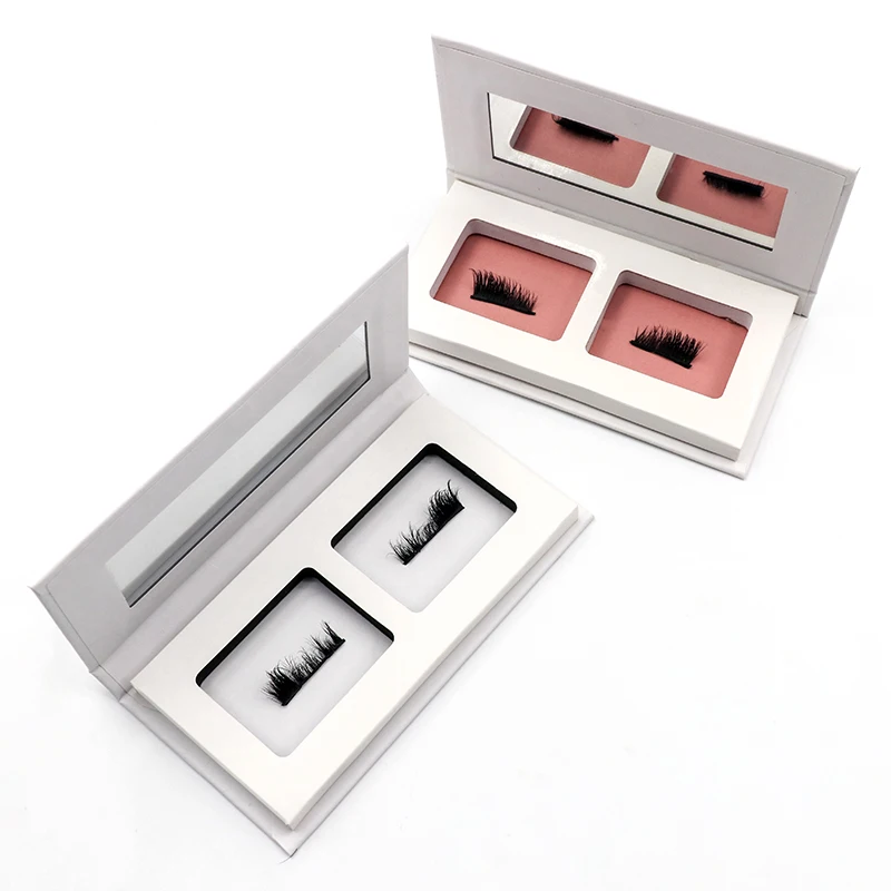 Top Quality Handmade Customized Packaging Ecological 3D False Eyelashes Wholesale Quantum Magnetic Half Nature Lashes