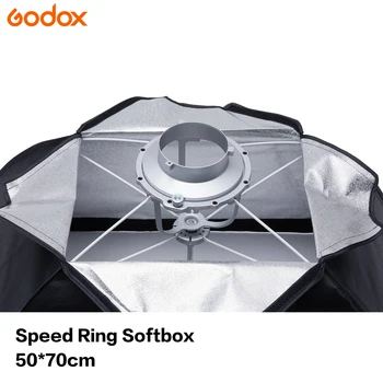 Godox Softbox 50*70cm Speed Ring Rectangular Softbox with Grid Double Soft Cloth with Bowens for Portrait Studio Blitz Speedlite detail image