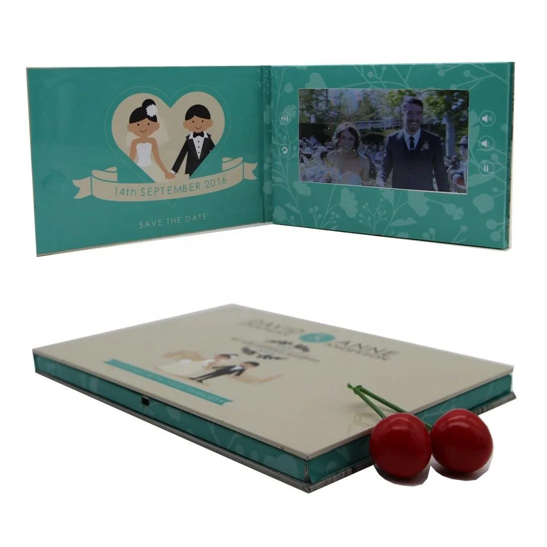 Индивидуальный дизайн видеокнига свадебная 7 10 дюймов IPS HD ЖК-экран видеооткрытка