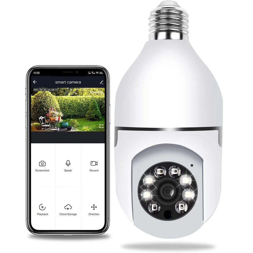 Bulb Wifi Vr Camera V380 E27 Bulb Camera Wireless 960P WiFi 360