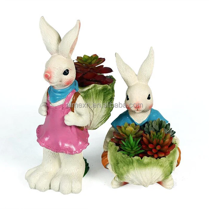 Keramik-Kaninchen-Blumentopf – Süßer Hasen-Übertopf Für Sukkulenten, Garten- Oder Wohnzimmerdeko