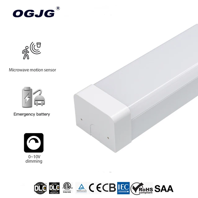 1200mm 36W Replacement Ceiling Lamp Fixture Office Dimming Linear Luminaire Classroom Aluminum LED Tube Light