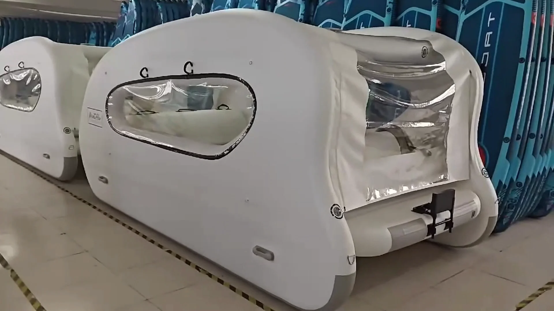 Folding Catamaran Boat House Inflating Pontoon Boat Catamaran Passenger