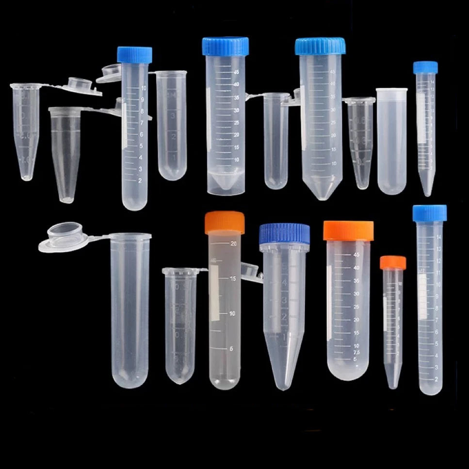 0.1ML -100ML Polypropylene Microcentrifuge Centrifuge Tube With Cap Garden Storage Bottle for Seeds Liquid Container Sample Vial