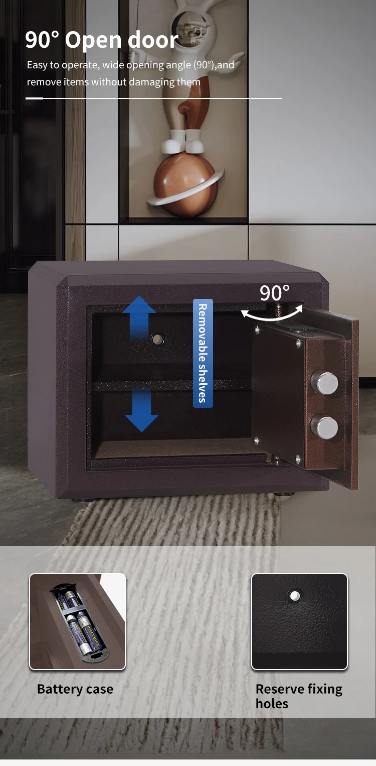 CEQSAFE Portable Security Lockers for Home Fireproof Metal Money Safe Boxes factory