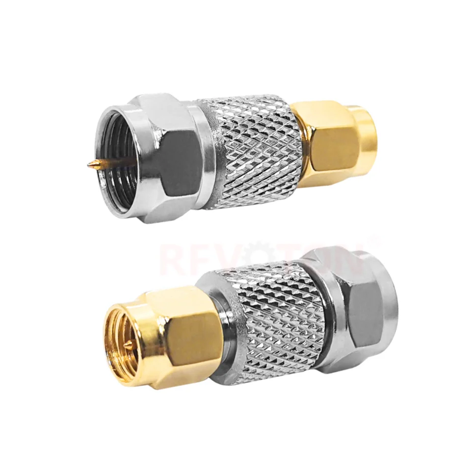 Factory F TV to SMA Male Plug to F Male Plug RF Coaxial Adapter SMA F Type Straight Connector Premium for Antenna Wire Terminal