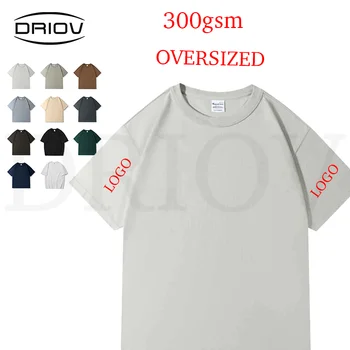 high quality Heavyweight 300g tshirt men's clothing Heavyweight T-shirt Custom Logo Blank Cotton Men Unisex Oversized T shirt