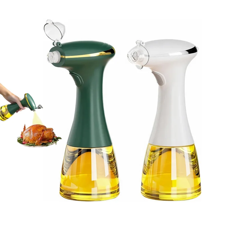 Thickened Plastic USB Rechargeable Kitchen Oil Vinegar Sprayer Dispenser Electric Olive Oil Spray Bottle for Air Fryer Salad BBQ