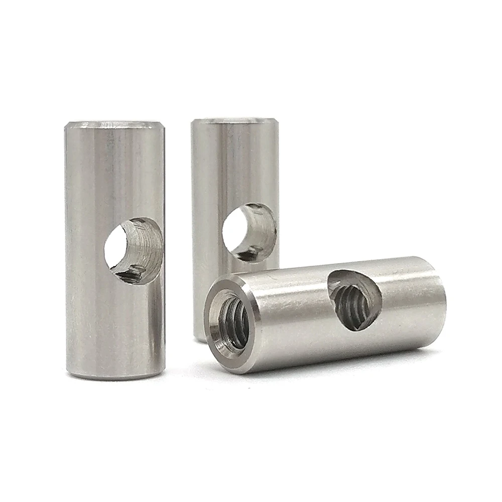 High Precision Connecting M3 Dowel Hole Barrel Nutm10 Stainless Steel Cross Dowel Barrel Nut Mebel