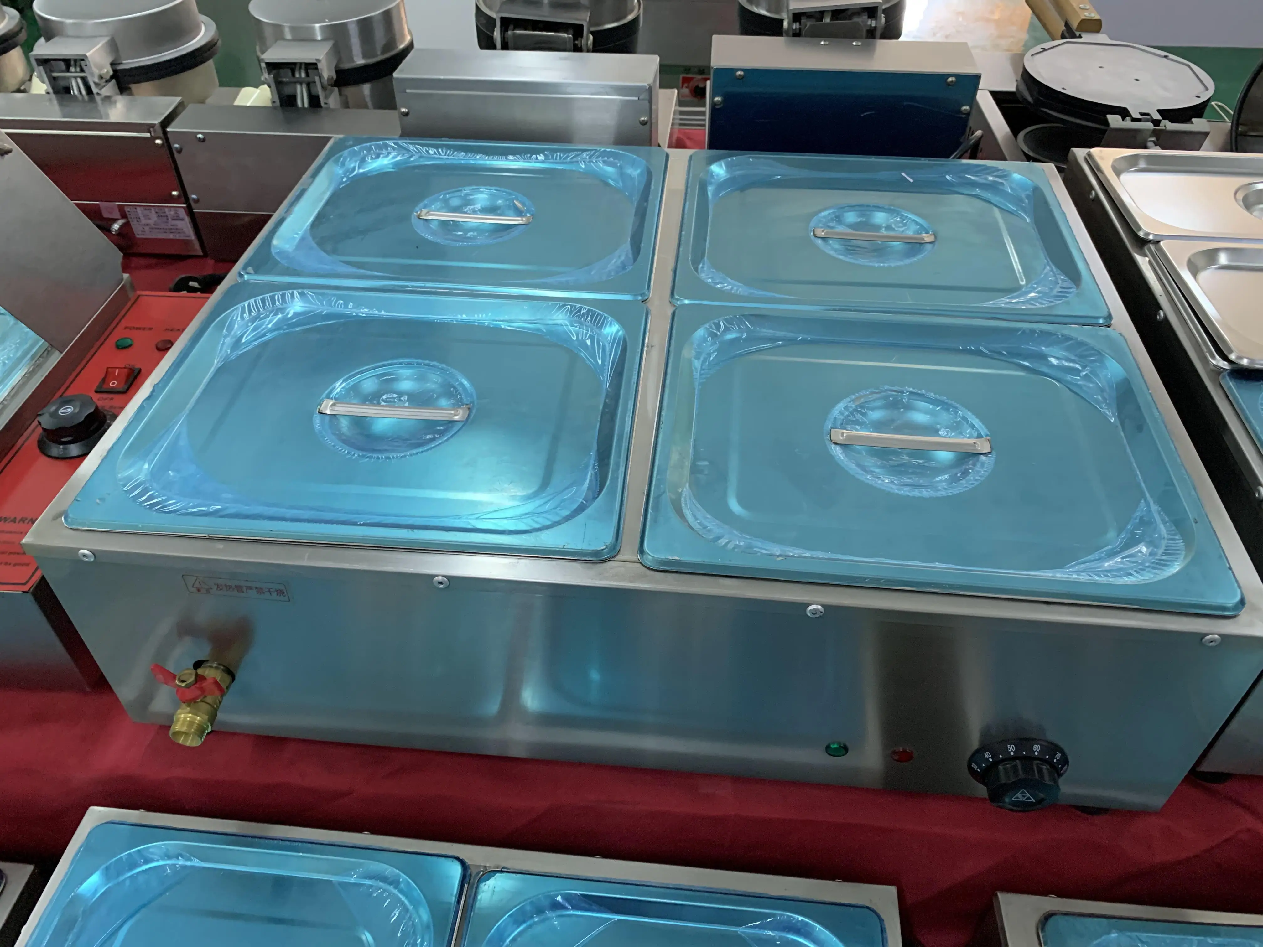 2 Pans Bain Marie Counter Commercial Kitchen Buffet Bain Marie Food Warmer electric Bain Marie Heating Element supplier