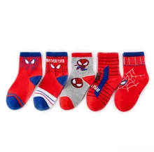 Hot-selling Unisex Cute Cartoon Children Spiderman Socks Custom Cotton Crew Popular Kids Sock Wholesale