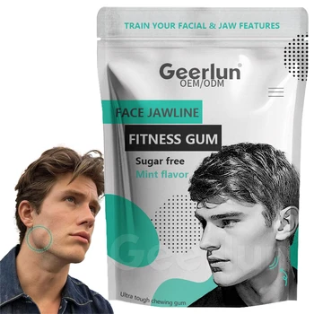 Geerlun Facial Fitness Mastic Gum 13X Harder Jawline Exercise Ultra Tough Hard Jawline Chewing Gum