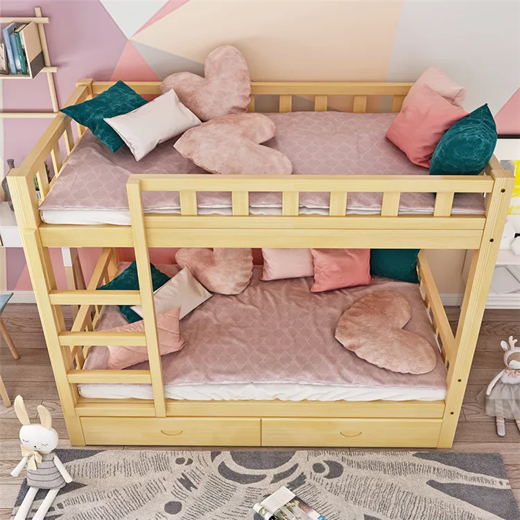 Hot Sale Solid Wood Bed Modern Simple Bunk Bed for Kids