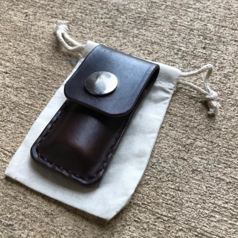 Leather Lighter Case - Handstitched Leather Sleeve for Bic