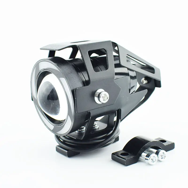FDN New Motor Parts Lighting System Motor Lights U7 RGB Angel Eyes Flash Led Headlight for Motorcycle Scooter E-Bike Para Motos
