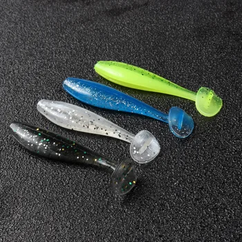 5cm 7cm Luya Smooth Two-Color T-Tail Artificial Soft Bait for Mandarin Fish-Stainless Steel Wave Design – Soft Lure – view 5