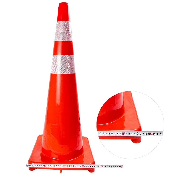 Construction Building Safety Cone Reflective PVC Plastic Traffic Road Cone with PE for Roadway Warnings manufacture